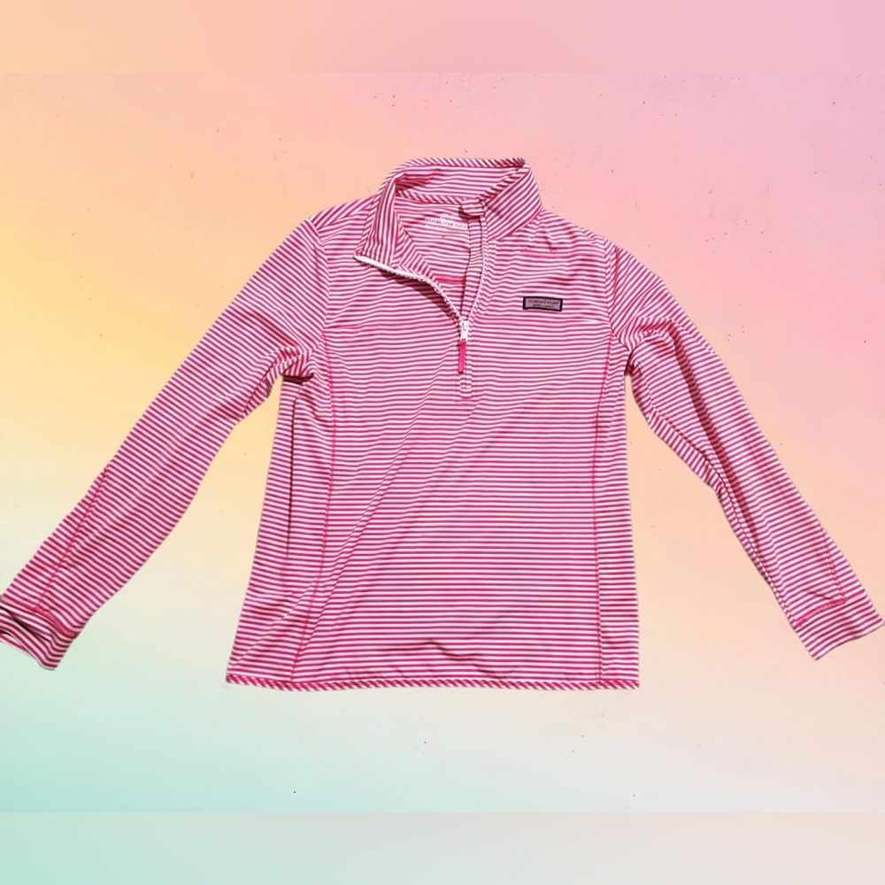 Vineyard Vines Pink and White Striped Shep Shirt